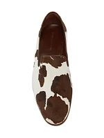 Mario Cow Print Loafers