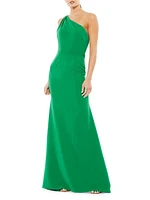 Ieena One-Shoulder Sheath Gown