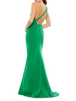 Ieena One-Shoulder Sheath Gown