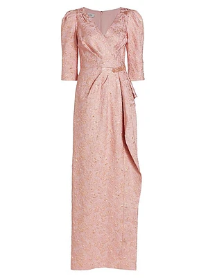 Metallic Embellished Gown
