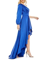 Ieena High-Low One-Shoulder Gown