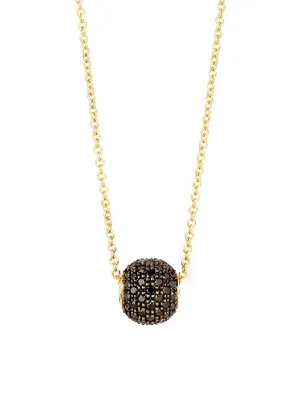 Cosmic 18K Yellow Gold & Diamond Bead Pendant Necklace