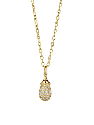 Mogul Mini Drop 18K Gold & Champagne Diamond Pendant