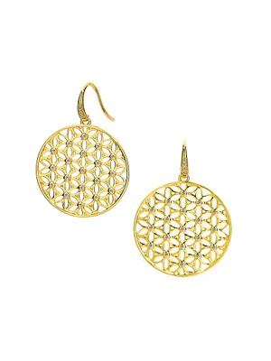 Mogul 18K Gold & Diamond Flower Earrings