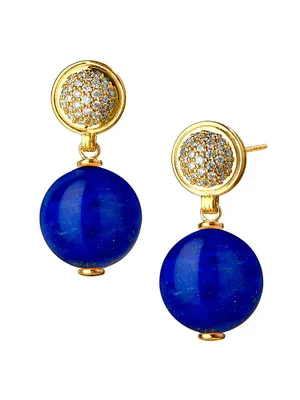 Candy Collection Mogul Lapis & Di Bead Earrings