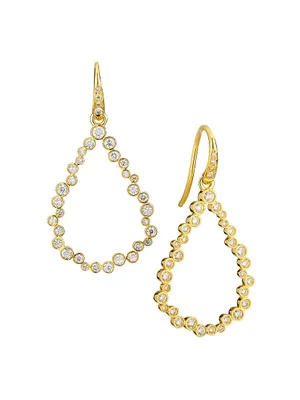 Cosmic 18K Yellow Gold & Diamond Teardrop Earrings