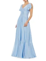 Satin A-Line Gown