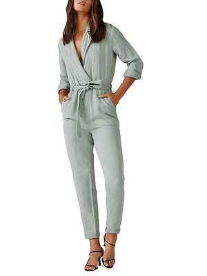 The Shirley Belted Utility Wrap Jumpsuit