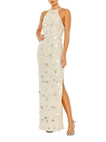 Paillettes Column Gown