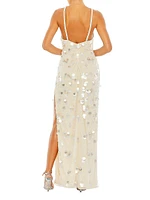 Paillettes Column Gown