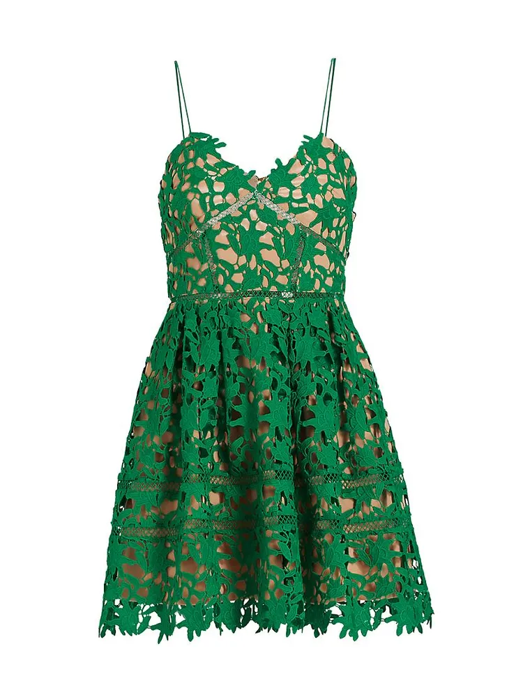 Floral-Embroidered Minidress