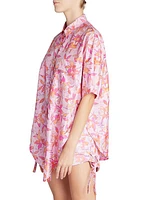 Liaggy Floral Silk Button-Up