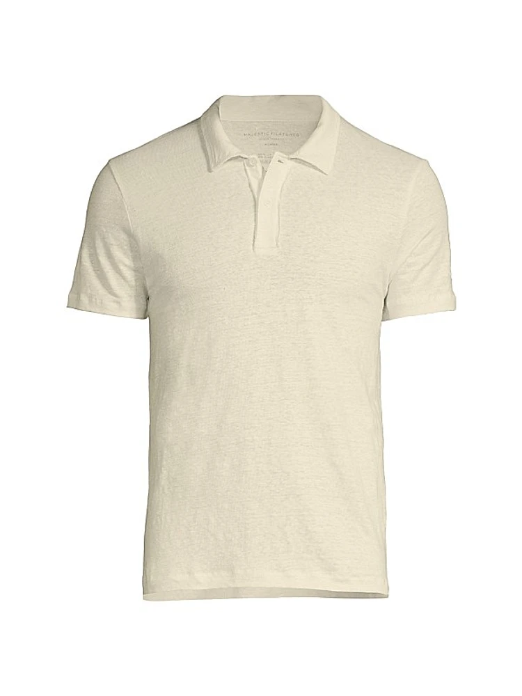 Stretch Linen Polo Shirt