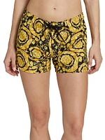 Printed Elasticized Swim Shorts