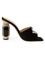 Eureka Aurum Crystal-Embellished Mules