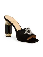 Eureka Aurum Crystal-Embellished Mules