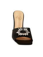 Eureka Aurum Crystal-Embellished Mules