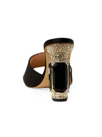 Eureka Aurum Crystal-Embellished Mules