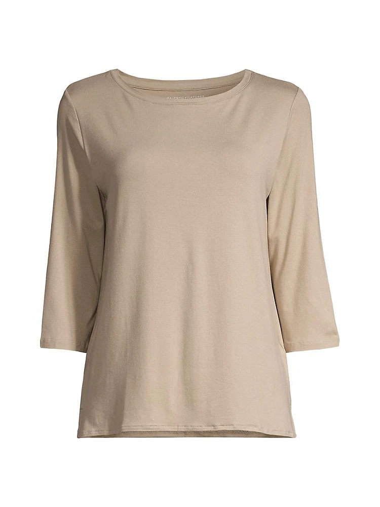 Soft Touch Three-Quarter-Sleeve T-Shirt