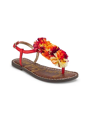 Little Girl's & Girl's Gillie Mini Faux Leather T-Strap Sandals
