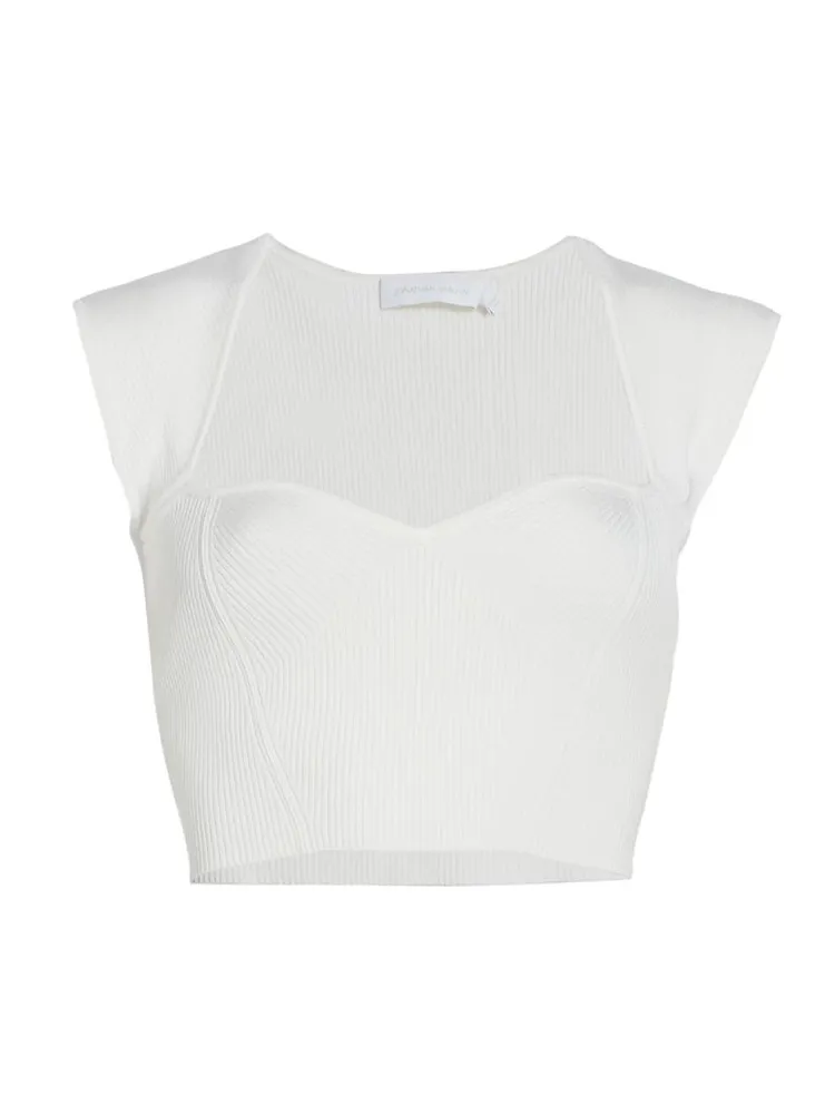 Abia Cropped Ribbed Top