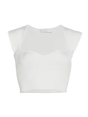 Abia Cropped Ribbed Top