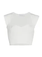 Abia Cropped Ribbed Top