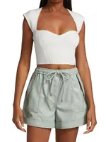 Abia Cropped Ribbed Top