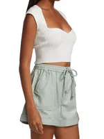 Abia Cropped Ribbed Top