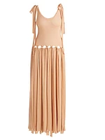 Sleeveless Fringe Maxi Dress