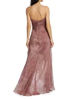 Strapless Twisted Coupe Gown