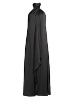 Carey Satin Draped Gown