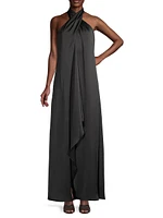 Carey Satin Draped Gown