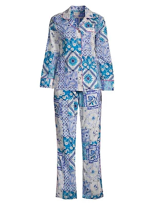 Somewhere Beyond The Sea Emma Positano 2-Piece Pajama Set