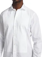 Pleated Formal Tuxedo Shirt