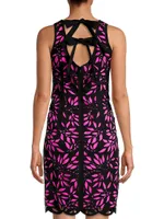 Laser-Cut Bow-Back Dress