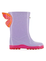 Little Girl's & Girl's Butterfly Welly Rain Boots