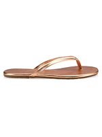 Metallics Leather Flip Flops