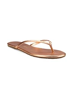 Metallics Leather Flip Flops