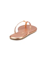 Metallics Leather Flip Flops