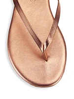 Metallics Leather Flip Flops