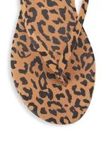 Studio Exotic Cheetah-Print Flip Flops