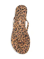 Studio Exotic Cheetah-Print Flip Flops