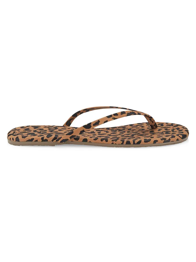 Studio Exotic Cheetah-Print Flip Flops