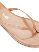 Foundations Gloss Patent Leather Flip Flops