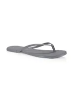 Solids Leather Flip Flops