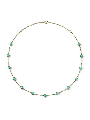 Lollipop 18K Green Gold & Turquoise 13-Stone Necklace
