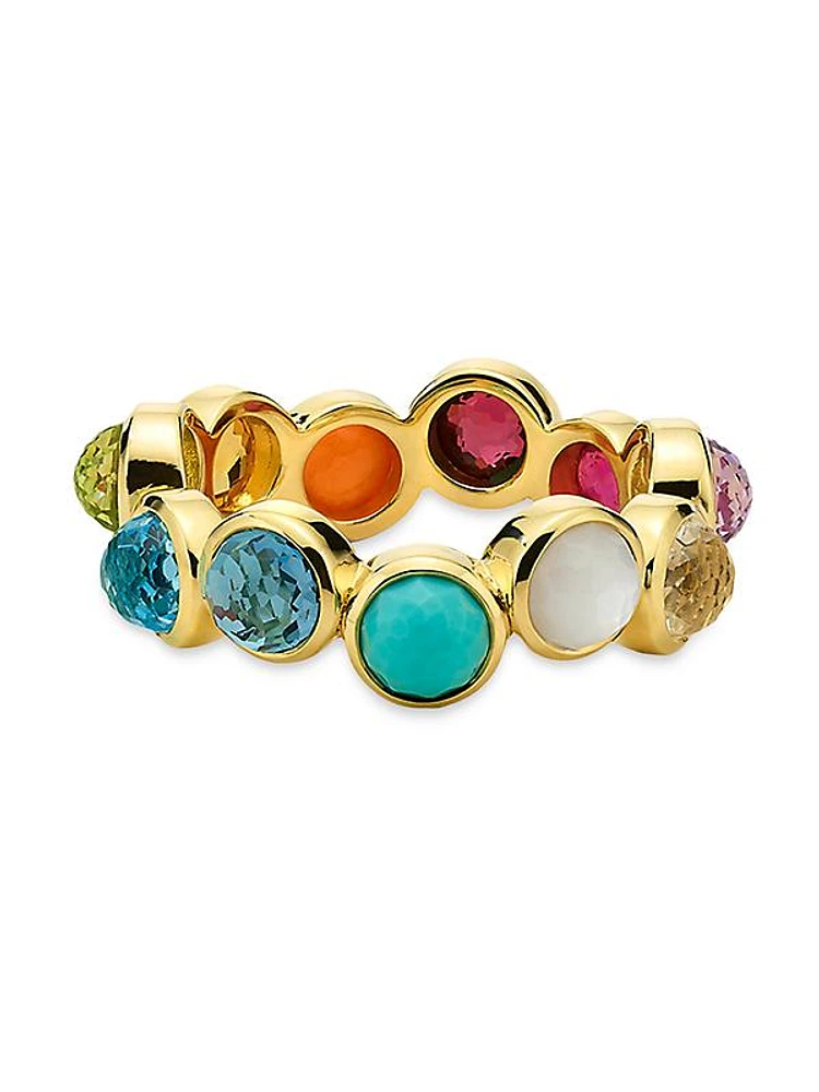 Lollipop 18K Green Gold & Multi-Gemstone Ring