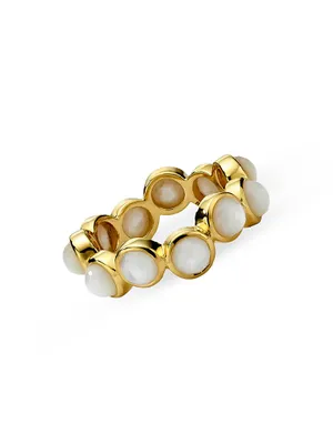 Lollipop 18K Green Gold & Mother-Of-Pearl Ring