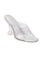 Madonna Lucite Glitter Vinyl Mules